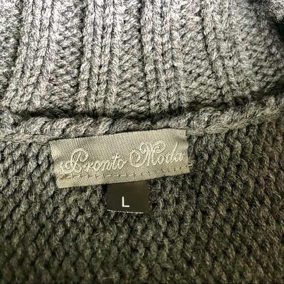 Grey oversized funnel turtleneck - Picture 4 of 5